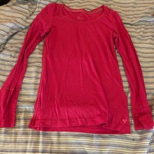 AMERICAN EAGLE OUTFITTERS Red/Hot Pink Long Sleeve